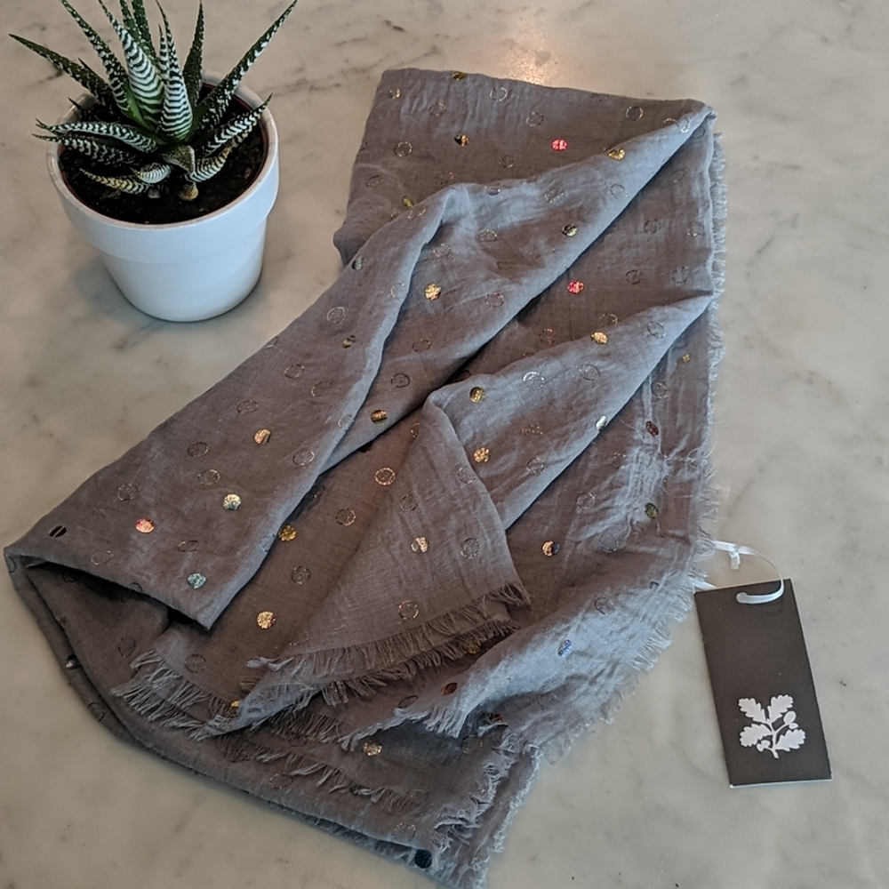 Metallic Polka Dot Scarf